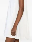 Хлопковое мини-платье Sacai, белый - фото 5