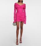 Мини-платье с рюшами Giuseppe di Morabito, фуксия - фото 2