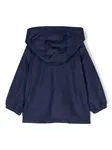 Куртка с капюшоном и нашивкой-логотипом Moncler Enfant, синий - фото 2