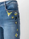 Ermanno Scervino расклешенные джинсы с вышивкой, синий - фото 5
