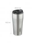 Термокружка серебристо-черная - 400 мл relaxdays - фото 4