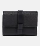 Кожаный кошелек Anagram Small Loewe, черный - фото