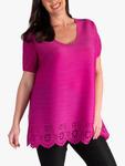 Топ с лазерной вырезкой по подолу chesca, Fuchsia - фото 3