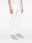 Хлопковые брюки прямого кроя Incotex, белый - фото 3