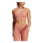 Бюстгальтер (WMNS) adidas CoreFlow Luxe Studio Medium-Support Bra 'Brown' - фото 3