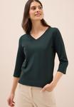 Топ Cecil BASIC V-NECK, Grün/Dark Green - фото 5