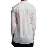 Трапециевидная блузка в бумажно-белом цвете Thirteen Seven - фото 2