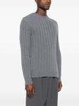 Brioni свитер в рубчик, серый - фото 3