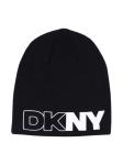 Dkny Kids шапка бини с логотипом, черный - фото