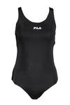 Женский купальник Fila слитный с логотипом, черный - фото