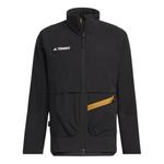 Куртка adidas Solid Color Logo Zipper Hooded Jacket Black, черный - фото