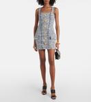 Мини-платье из джинсового твида Balmain, Bleu Jean Clair - фото 2