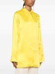 Jil Sander атласная рубашка, желтый - фото 3