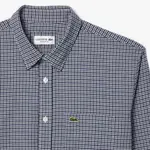 Клетчатая рубашка из хлопкового фланели LACOSTE, синий - фото 6
