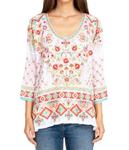 Блузка Сандра в белом цвете Johnny Was - фото