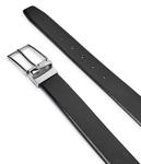 Ремень мужской Boss двусторонний кожаный, черный - фото 3