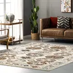 Ковер Astrid Traditional Motif Fringe Area Rug nuLOOM, 61x122 см, бежевый - фото 2