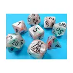 Poly Set Lustrous Luminary Sea Shell с черным (8), Dice - Lab - Poly Sets (Chessex) - фото