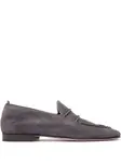 Кожаные лоферы Officine Creative, серый - фото