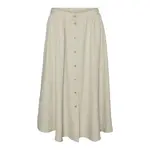 Юбка Vero Moda Melaney High Waist Long Skirt, бежевый - фото 3