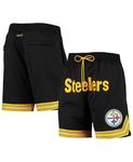 Мужские черные шорты Pittsburgh Steelers Just Don Gold Rush Mitchell & Ness - фото 2