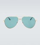 Солнцезащитные очки-авиаторы Cartier, синий - фото