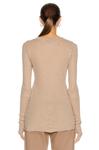 Топ Enza Costa Cashmere Long Sleeve Cuffed Henley, хаки - фото 3