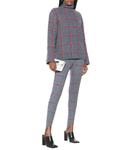 Клетчатые шерстяные брюки со штрипками Undercover, Blue Gray - фото 2