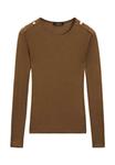 Джемпер Massimo Dutti KNITWITH SHOULDER DETAIL, Brown - фото 6