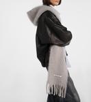 Капюшон-шарф Kooder из смеси мохера и шерсти Acne Studios, Grey - фото 2