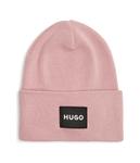 Шапка женская Hugo с нашивкой, розовый - фото