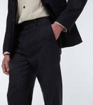 Прямые брюки пинет в полоску Dries Van Noten, Navy - фото 5