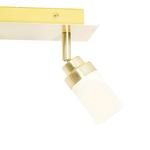 QAZQA — Modern Modern BadSpot I Прожектор I Потолочный прожектор I Потолочный прожектор I Прожектор I Лампа I Светильник из латуни, 2 лампы IP44 — Japie — Сталь прямоугольная — Подходит для светодиодов G9, золото - фото 6