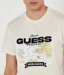 Футболка мужская Guess Jeans с принтом, экрю - фото 4