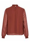 Блуза VILA MIT LANGEN ÄRMELN HIGH NECK, Burnt Henna/Red - фото 6