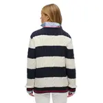 Свитер Superdry Stripe Oversized Cable, синий - фото 2