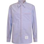 Рубашка RWB с асимметричным подолом THOM BROWNE, светло-голубой - фото 3