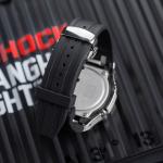 Часы Casio G-Shock Analog-Digital 2100 Series, арт. GA-2100-1A1, черный/серебро/персиково-красный - фото 3