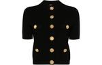Свитер Logo Button вязаный BALMAIN, черный - фото