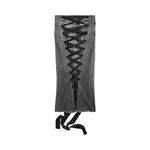 Юбка Balenciaga Lace-Up Skirt, Dark Grey - фото 2