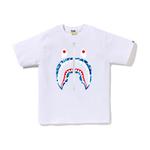 Футболка Bape Abc Camo Shark Silver Zip Tee A BATHING APE, бело-серая - фото 5