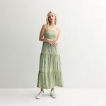 Макси-платье с ярусами для девушек So, Olive Patchwork - фото