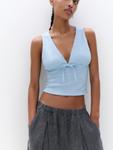 Топ Pull&Bear Pull&Bear , Sky blue - фото 2