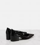 Атласные туфли-лодочки с вырезами и декором Prada, черный - фото 2