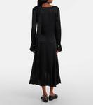 Асимметричное миди-платье Ganni, Black - фото 3