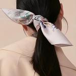 HERMES Шелковый платок Women's Silver Gray - фото 7