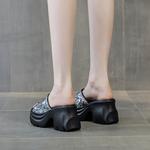 Шлепанцы женские Shangjinni, серебряный - фото 6