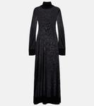 Вязаное макси-платье Toteme, черный - фото