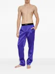 Шелковые пижамные брюки с логотипом Tom Ford, фиолетовый - фото 2