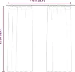 Плотные шторы Maison Exclusive с крючками, 2 шт., бархат, антрацит, 140x175 см Prolenta - фото 7